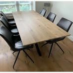 Eiken eettafel 200cm 220cm 240cm voorraad direct leverbaar, 200 cm of meer, Nieuw, 100 tot 150 cm, Rechthoekig