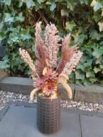 Vaas met kunstbloemen, Huis en Inrichting, Woonaccessoires | Droogbloemen, Ophalen, Zo goed als nieuw