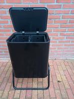 Prullebak zwart 2 keer 20li, 40 liter of meer, Ophalen of Verzenden, Zo goed als nieuw, Minder dan 50 cm