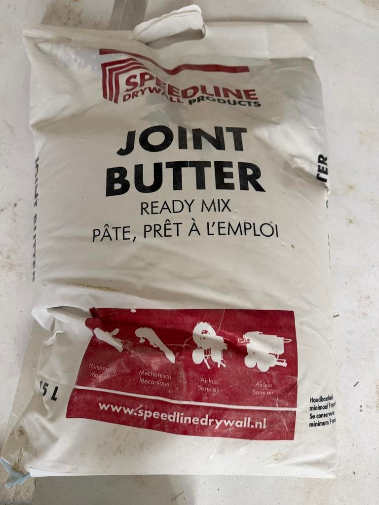 2 Zakken Speedline Joint Butter 15L, Wit, Nieuw, Ophalen of Verzenden, Verf