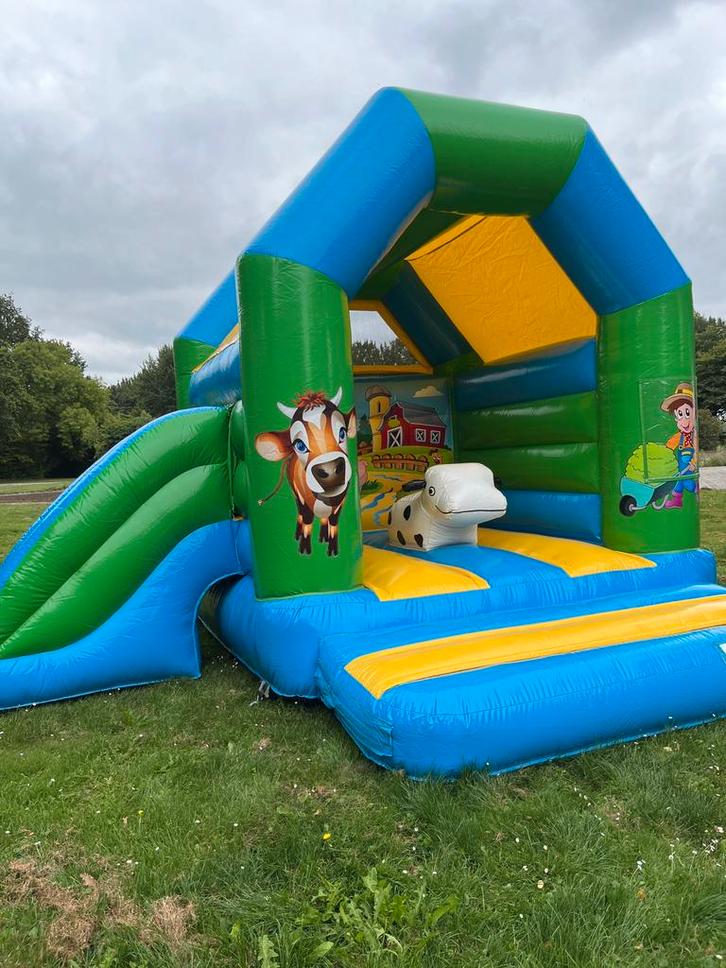 Boerderij springkussen te huur!, Kinderen en Baby's, Speelgoed | Buiten | Springkussens, Zo goed als nieuw, Ophalen of Verzenden