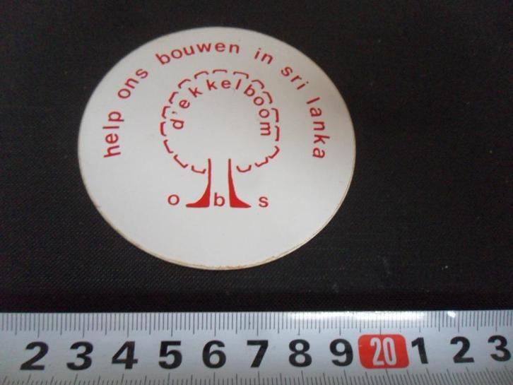 sticker obs d'ekkelboom zuidwolde help ons bouwen sri lanka, Verzamelen, Stickers, Zo goed als nieuw, Ophalen