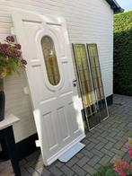 Buitendeur met glas in lood ramen, Doe-het-zelf en Verbouw, Deuren en Horren, Ophalen, Gebruikt, 80 tot 100 cm, Buitendeur