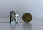 antiek micro miniatuur boekje in parelmoer en zilver, Ophalen of Verzenden, Zilver