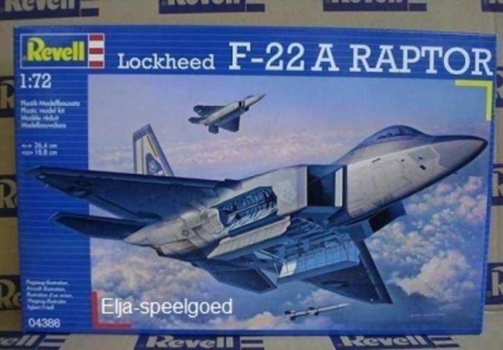 Revell 1:72 Lockheed F-22 A RAPTOR 4386 modelbouw vliegtuig, Hobby en Vrije tijd, Modelbouw | Vliegtuigen en Helikopters, Nieuw