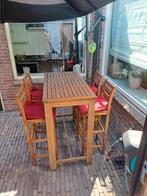 Hoge tuinset loungeset met 4 hoge stoelen, Ophalen, Zo goed als nieuw