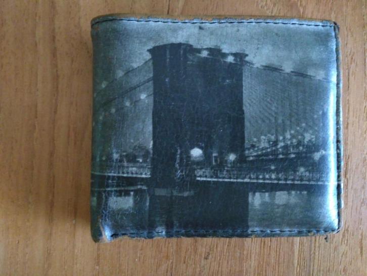 Billfold met afbeeldingen Brooklyn Bridge, Sieraden, Tassen en Uiterlijk, Portemonnees, Gebruikt, Ophalen of Verzenden