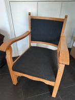 Leuke vintage stoel met grijze bekleding, Huis en Inrichting, Stoelen, Grijs, Gebruikt, Eén, Ophalen