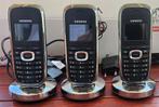 Siemens Gigaset SL37H 3 toestellen met cradlers en adapter, Telecommunicatie, Ophalen of Verzenden, Gebruikt, 3 handsets, Stralingsarm