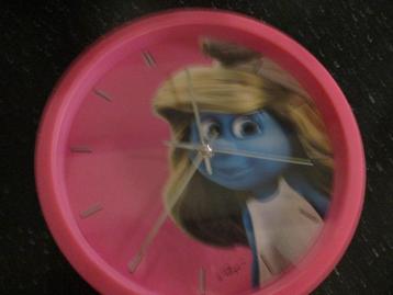 SMURFIN WANDKLOK NIEUW uit 2011 beschikbaar voor biedingen
