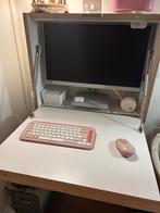 Opklapbaar bureau met LED - Bitmanwood Etsy, Huis en Inrichting, Gebruikt, Verzenden, Minder dan 70 cm, Minder dan 40 cm