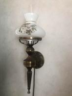 Klassieke wandlamp met glazen kap, Ophalen, Glas, Klassiek