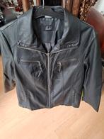Als nieuw leatherlook jack mt 44 merk Paola zwart, Kleding | Dames, Ophalen of Verzenden, Zo goed als nieuw, Maat 42/44 (L), Zwart