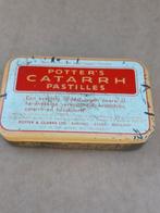 Vintage Potter's Catarrh Pastilles Blik, Ophalen of Verzenden