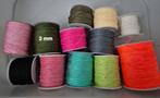 2mm Gekleurd Koord - Diverse Kleuren, Hobby en Vrije tijd, Naaien en Fournituren, Ophalen of Verzenden, Nieuw, Garen of Naald(en)