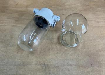 Oude stolplamp/stallamp/vintage buitenlamp + reserveglas  beschikbaar voor biedingen
