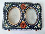dubbel pasfotolijstje millefiorie glas mozaïek (497), Ophalen of Verzenden