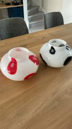 Twee mooie glas geblazen pols potten vazen, Ophalen, Gebruikt, Overige kleuren, Glas