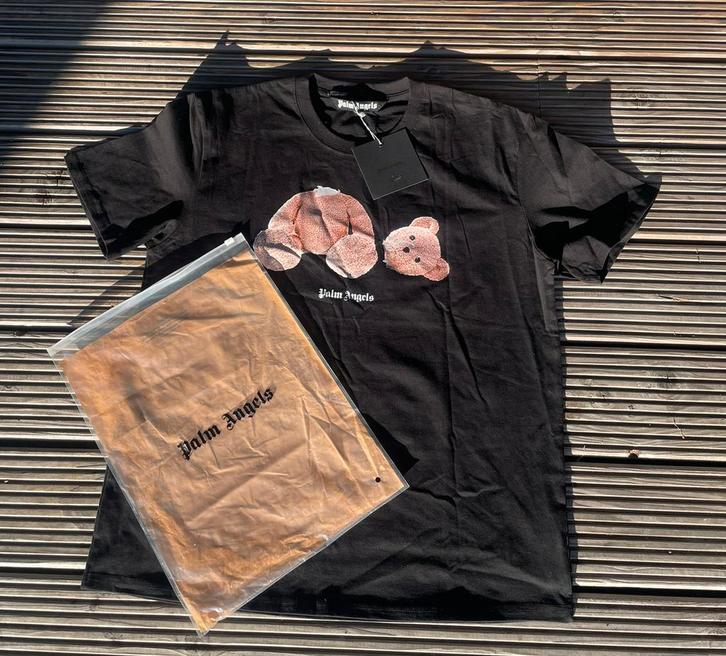 Palm Angels - T-shirt - L, Kleding | Heren, T-shirts, Zo goed als nieuw, Maat 52/54 (L), Zwart, Ophalen of Verzenden