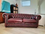Chesterfield bank oxblood red, Ophalen, Zo goed als nieuw, 75 tot 100 cm, 200 tot 250 cm