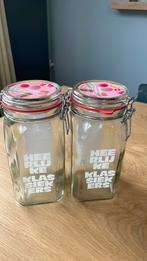 2 x weckpot van een liter, Huis en Inrichting, Keuken | Potten en Pannen, Ophalen of Verzenden, Zo goed als nieuw, Glas, Pot, Bus of Blik