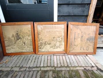 Drieluik Geborduurde Schilderijen beschikbaar voor biedingen