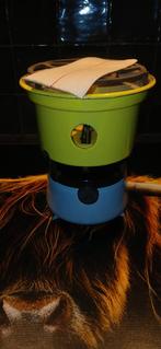 Vintage Pits Petroleumstel - Geel/Zwart/Wit - Nieuw Lont, Antiek en Kunst, Antiek | Emaille, Ophalen of Verzenden