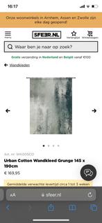 Wandkleed urban cotton grunge 145x190cm, Huis en Inrichting, Grijs, Minder dan 10 m², Ophalen