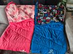 Twee kinderslaapzakken Nomad roze en blauw, Caravans en Kamperen, Slaapzakken, Ophalen, Gebruikt