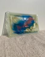 Unieke serveerschaal kleurrijk glaswerk kunst, Ophalen of Verzenden, X, Overige stijlen, Glas