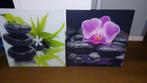 Twee Wanddecoraties van glas (schilderij 50x50), Huis en Inrichting, Woonaccessoires | Schilderijen, Tekeningen en Foto's, Ophalen of Verzenden