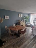 Te koop: ronde mango houten tafel, Huis en Inrichting, Tafels | Eettafels, Ophalen, 150 tot 200 cm, Rond, Zo goed als nieuw