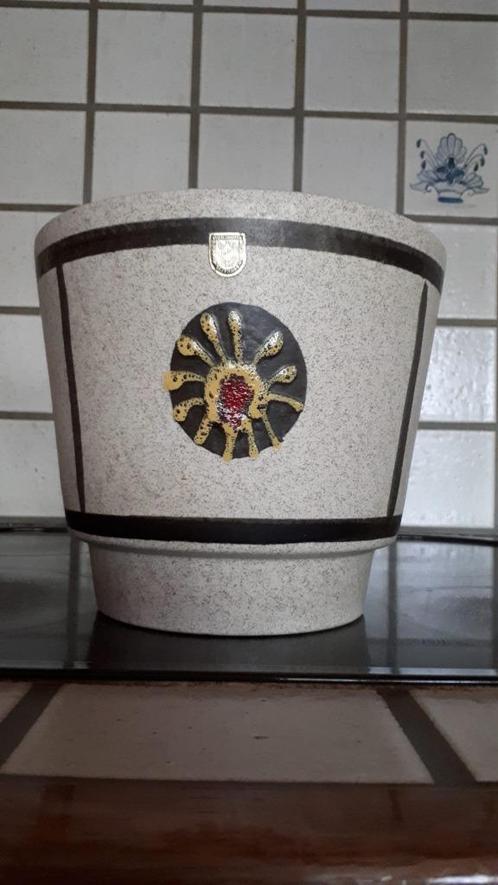 Duitse keramieken bloempot, plantenpot,cache-pot, plantenbak, Antiek en Kunst, Antiek | Keramiek en Aardewerk, Ophalen of Verzenden