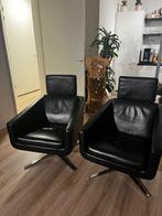 FSM Pavo Relax Designerstoel met voetensteun zwart, 2 stuks, Huis en Inrichting, Fauteuils, Ophalen, 75 tot 100 cm, Zo goed als nieuw