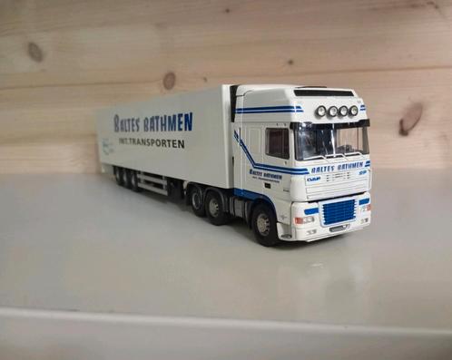 Daf XF Baltes Bathmen Tekno, Hobby en Vrije tijd, Modelauto's | 1:50, Zo goed als nieuw, Bus of Vrachtwagen, Tekno, Ophalen of Verzenden