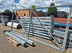 Dubbele gegalvaniseerde poort hekwerk ( 018 ), Tuin en Terras, Tuinhekken en Hekwerk, Ophalen, Gebruikt, Spijlenhekwerk, Nvt