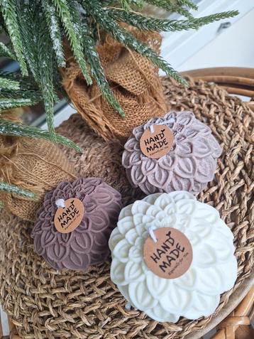 Kaars Lotusbloemgroot (10 cm) Sojawas Nieuw! 3 stuks beschikbaar voor biedingen