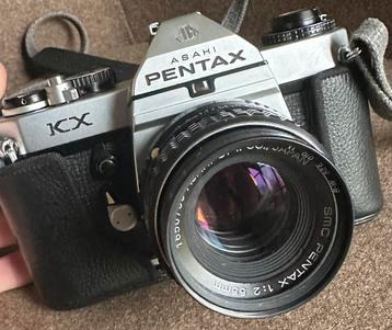Asahi Pentax KX + SMC 55mm f/2 met koffer, flitser & acces beschikbaar voor biedingen