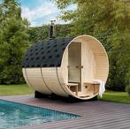 SAUNA BARREL MET PANORAMA RAAM EN HOUTKACHEL COMPLEET! 🚚, ., Fins of Traditioneel, Ophalen of Verzenden, .