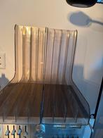 2 platen lp rekken transparant bruin vintage, Ophalen of Verzenden, Gebruikt, Overige formaten