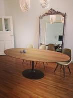 Massive houten top tulipe tafels eero saarinen mid-century, Ophalen of Verzenden, Zo goed als nieuw, Hout, 100 tot 150 cm