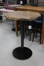 1 ronde bartafel statafel metaal hout horeca cafe Ø80 cm.