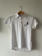 Witte polo met korte mouw- 14 jr paardrijwedstrijden 100 wit, Dressuur, Ophalen of Verzenden, Zo goed als nieuw, Dames