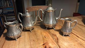 Koffieservies 4-delig Eduard Hueck zilvertin beschikbaar voor biedingen