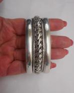 Zilveren zware Egyptisch gekeurde Bedoeïen armband nr.433, Verzenden, Zilver, Armband