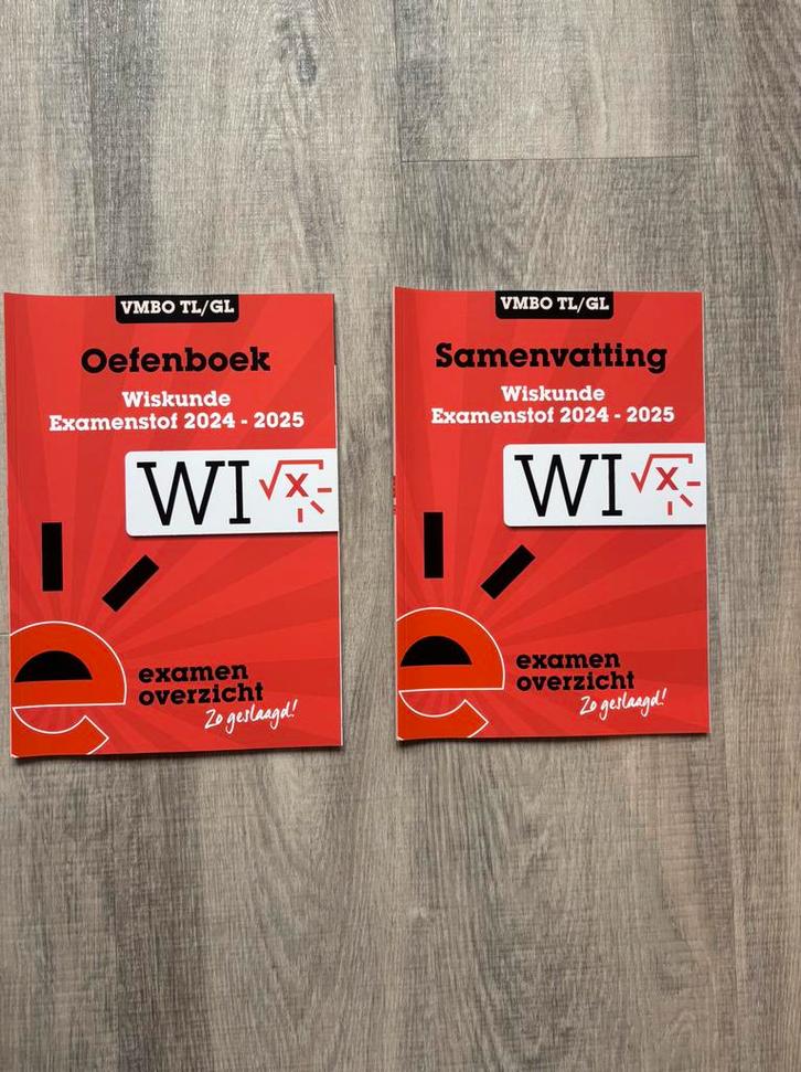 Examenoverzicht wiskunde vmbo tl/gl samenvatting & oefenboek, Boeken, Schoolboeken, Zo goed als nieuw, Wiskunde A, VMBO, Verzenden