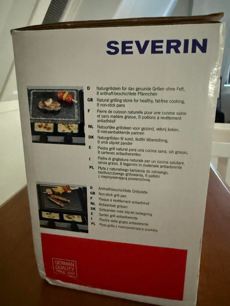Severin Raclette Gourmetstel met natuursteen - Nieuw, Witgoed en Apparatuur, Gourmetstellen, Ophalen, Nieuw, 4 t/m 7 personen