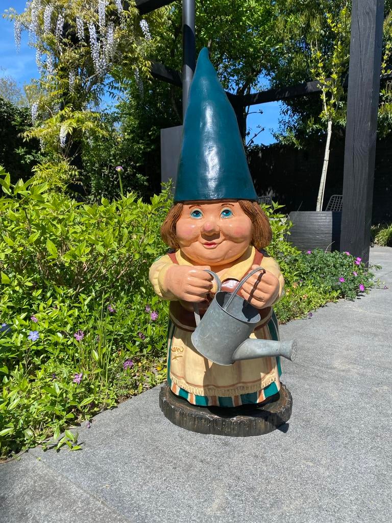 Lisa - Rien Poortvliet kabouter met Gieter, Tuin en Terras, Ophalen, Zo goed als nieuw, Kunststof, Tuinkabouter