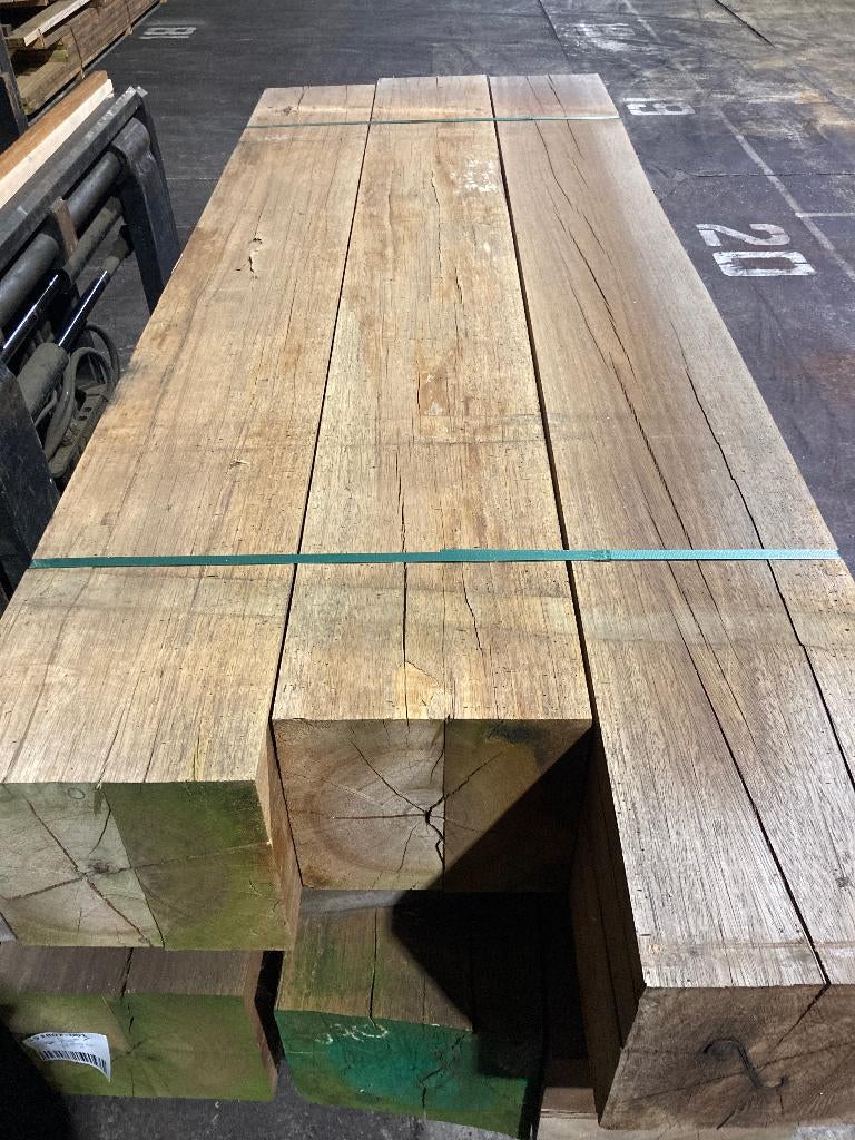 palen-tuinbank-staanders- Hardhout-Basralocus-295x295 mm, Ophalen, Palen, Nieuw, Hardhout