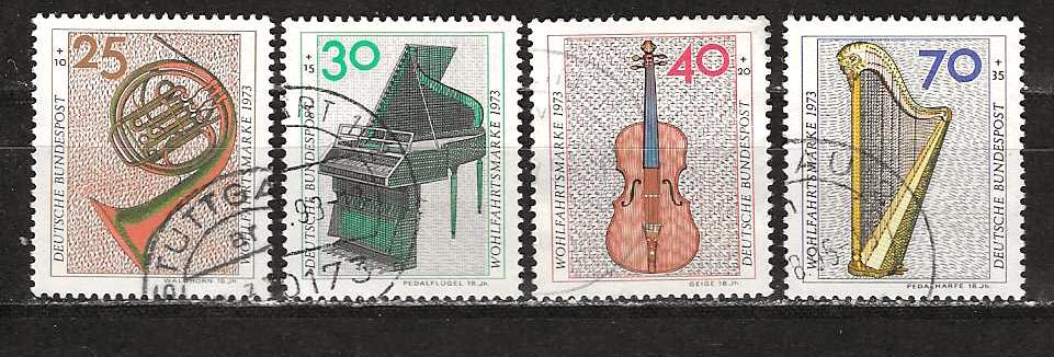 BRD 782-785, Ophalen of Verzenden, BRD, Gestempeld